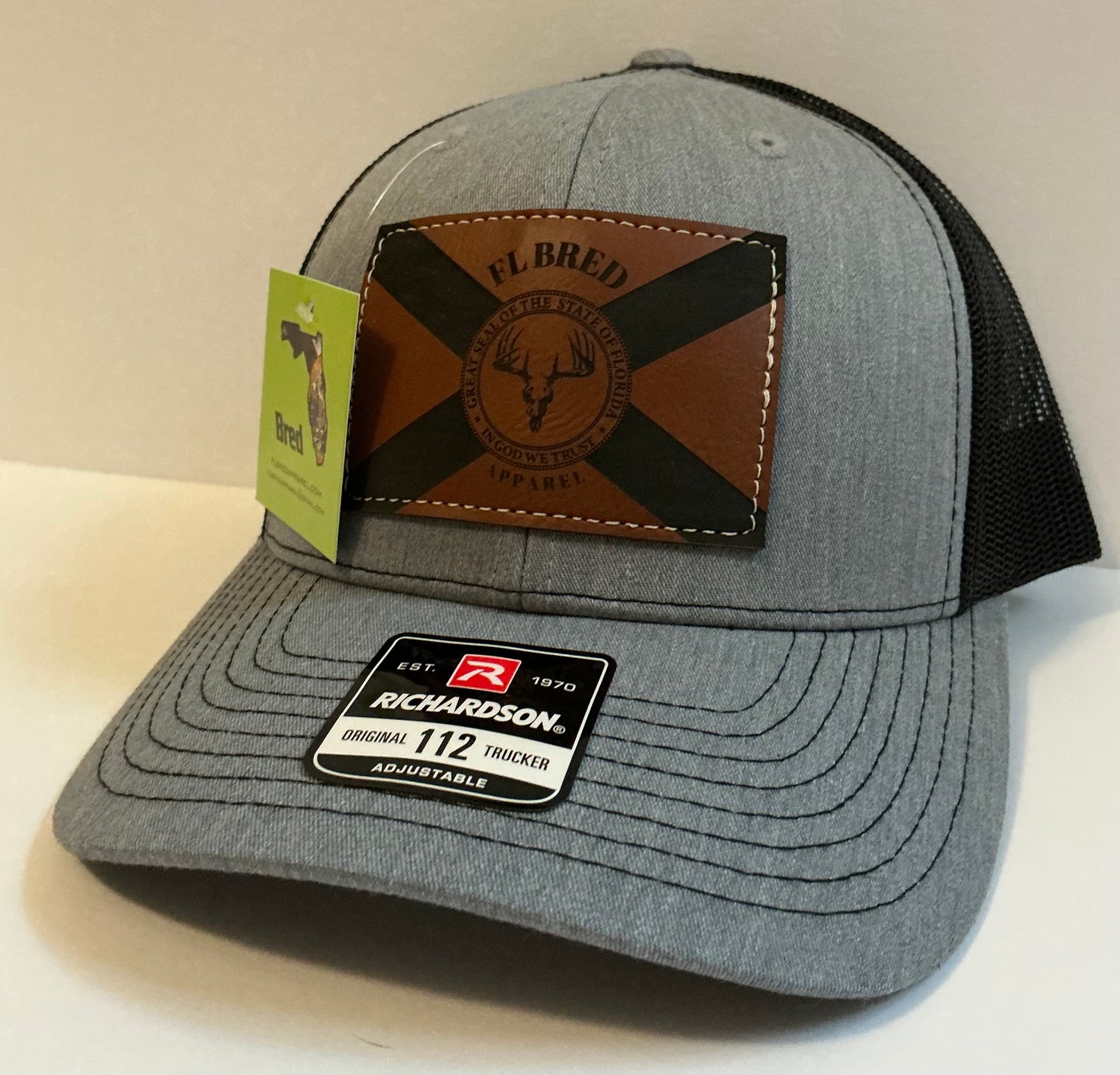 Heather Gray/Black SnapBack w/ Deer Skull Patch
