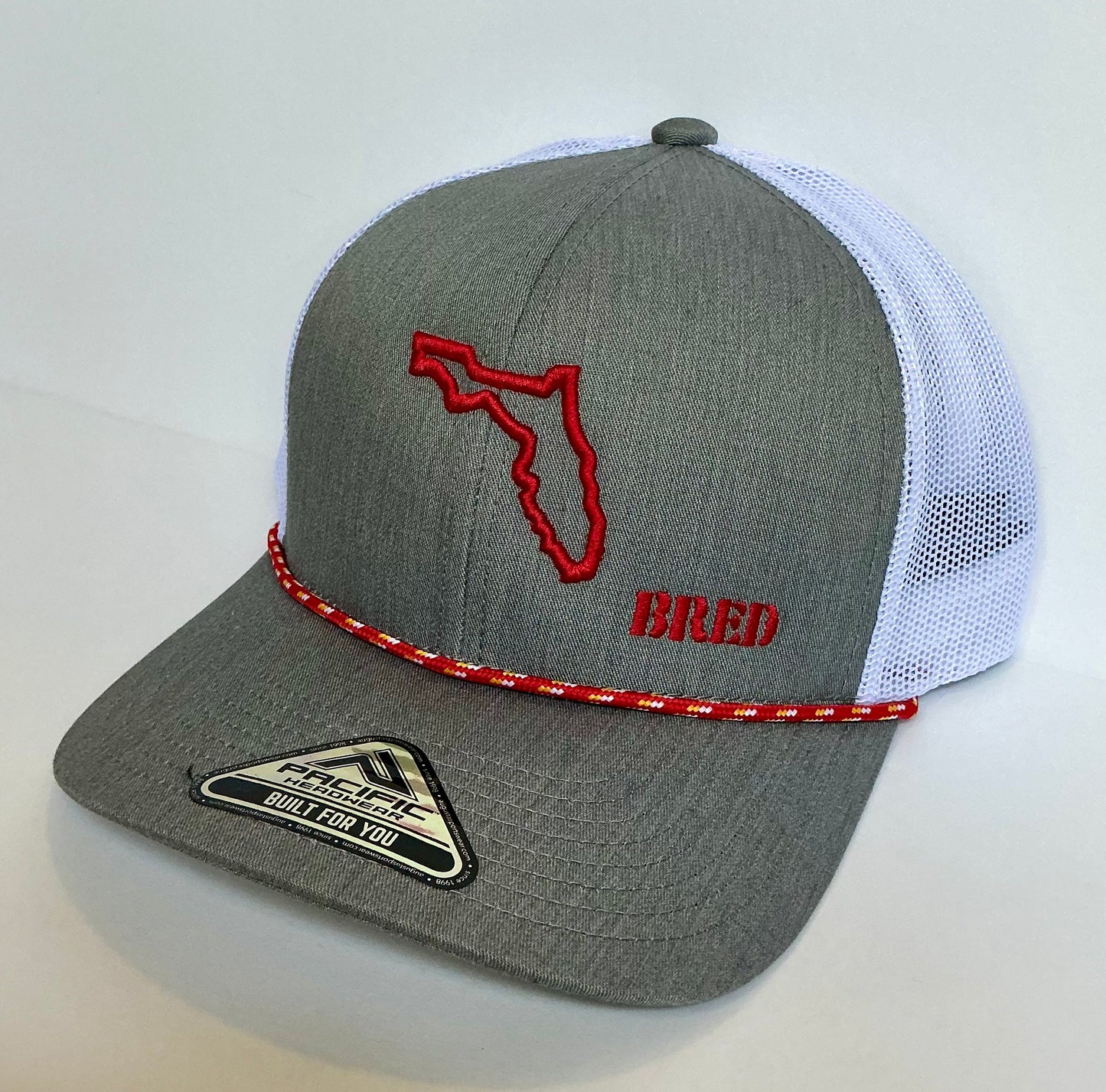 Red/Heather Gray/White SnapBack w/ Red Logo