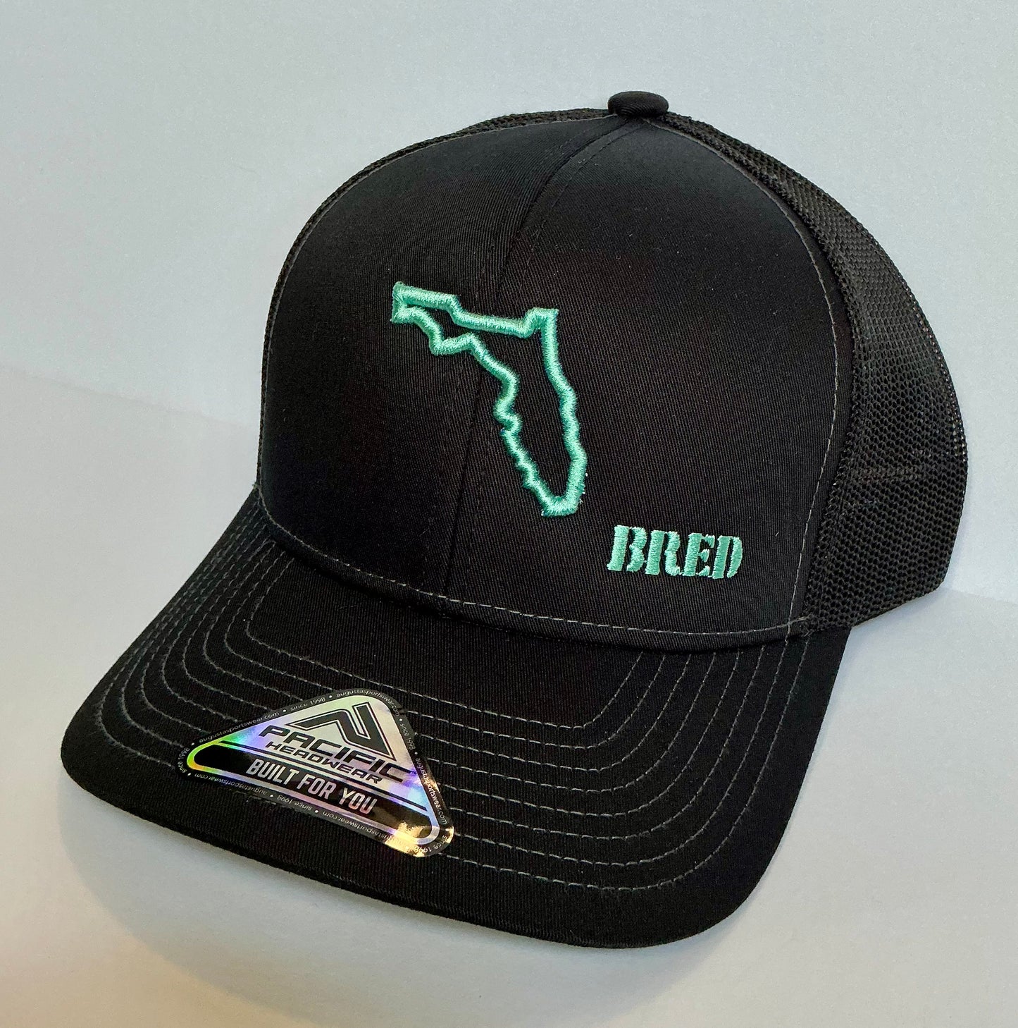 Black Graphite SnapBack w/ Light Aqua Logo