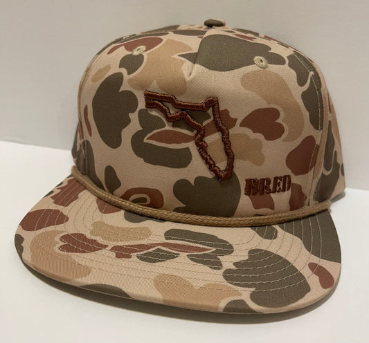 Harvest Duck Camo / Light Brown with Brown Logo