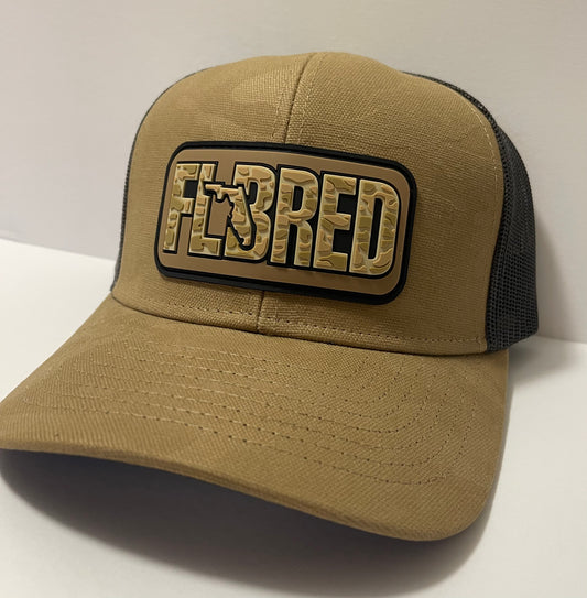 Field Khaki/Black SnapBack PVC patch