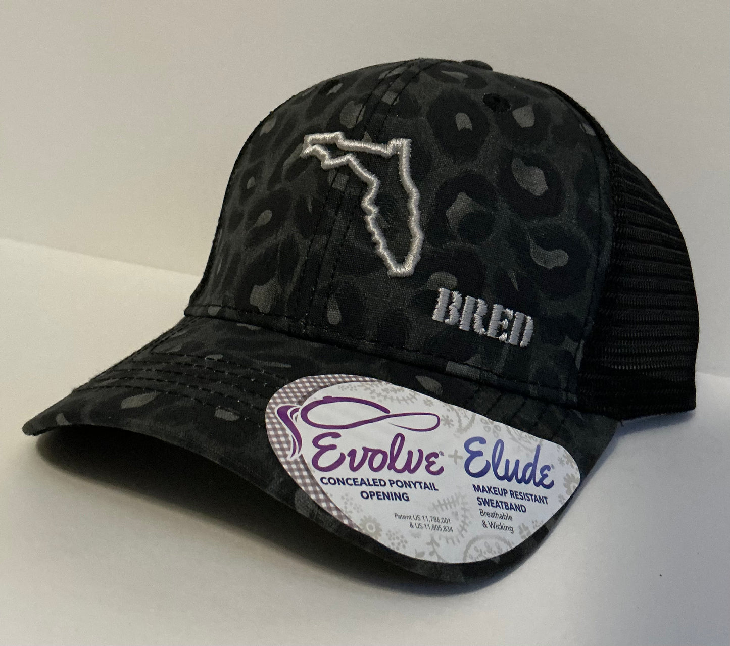 Black Leopard Ponytail w/ Silver logo