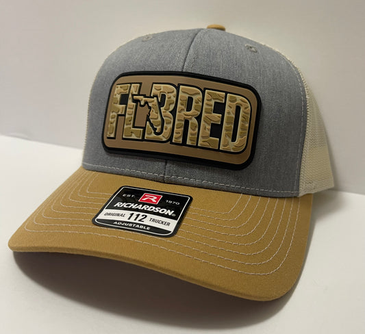 Heather Gray/Tan SnapBack PVC patch