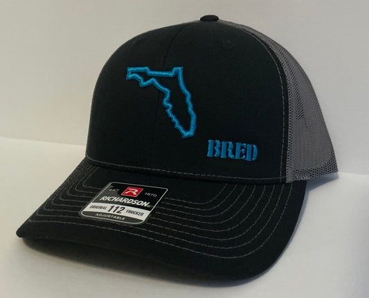 Black and Gray Trucker w/ Teal Logo