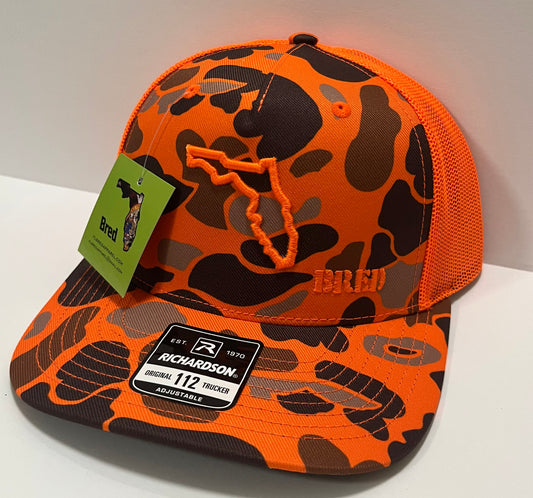 Blaze Duck Camo/Blaze SnapBack with Orange Logo