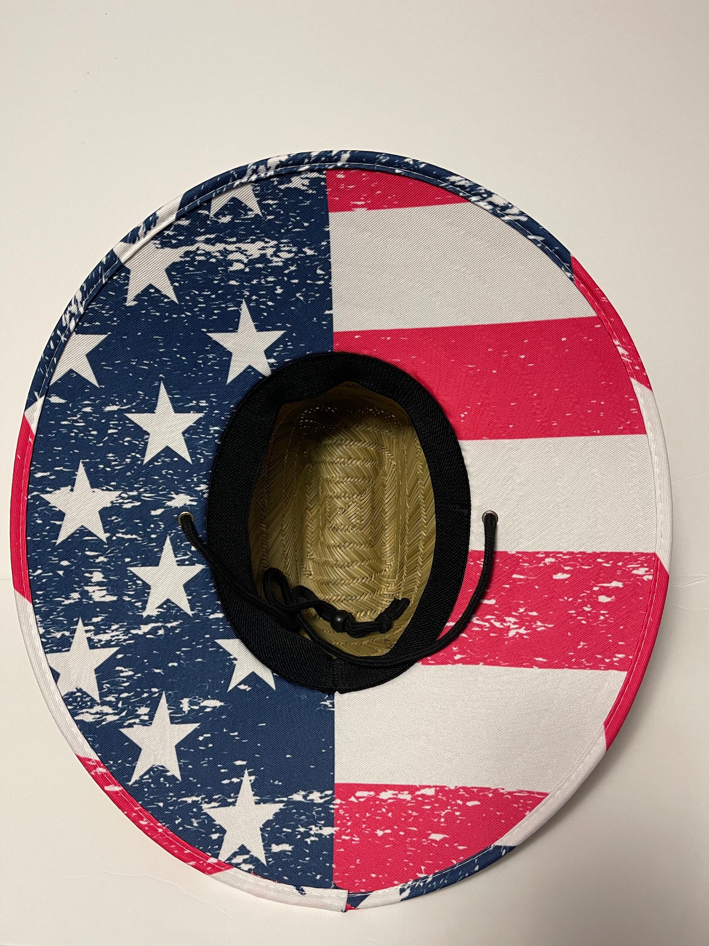 American Flag Straw Hat