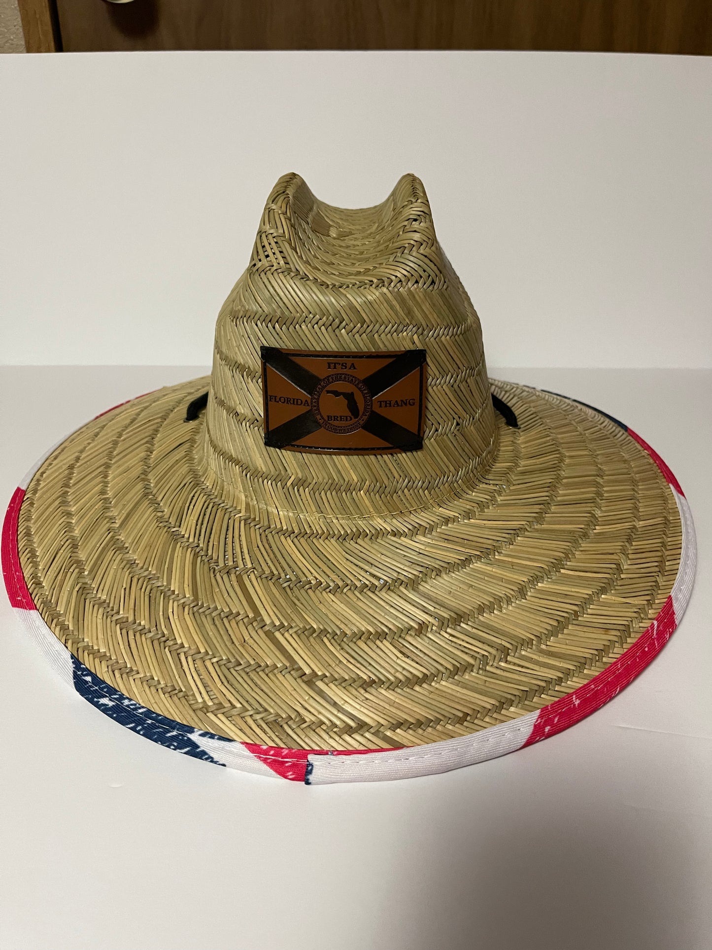 American Flag Straw Hat