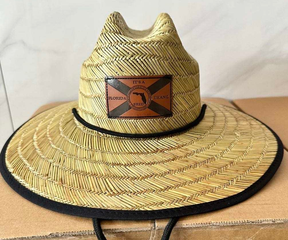 American Flag/Marlin Straw Hat