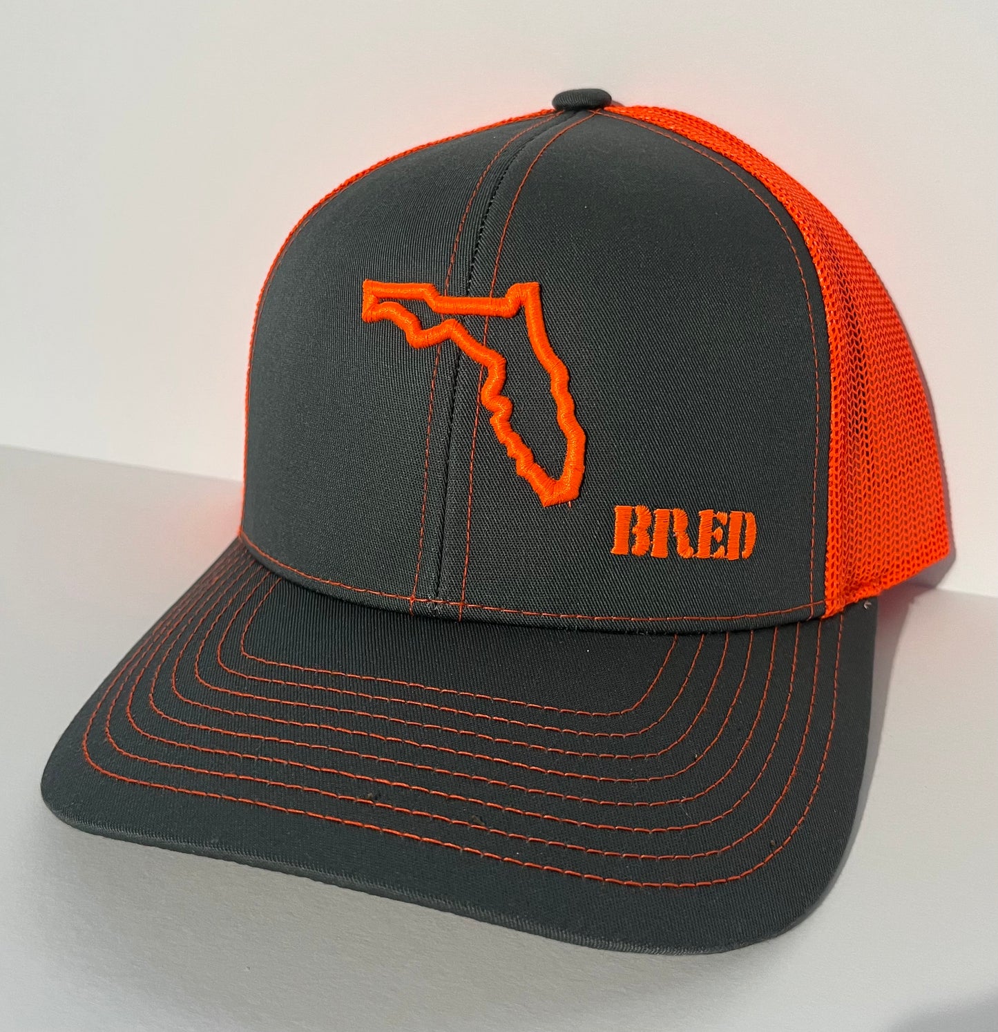 Gray and Orange SnapBack with Orange Logo