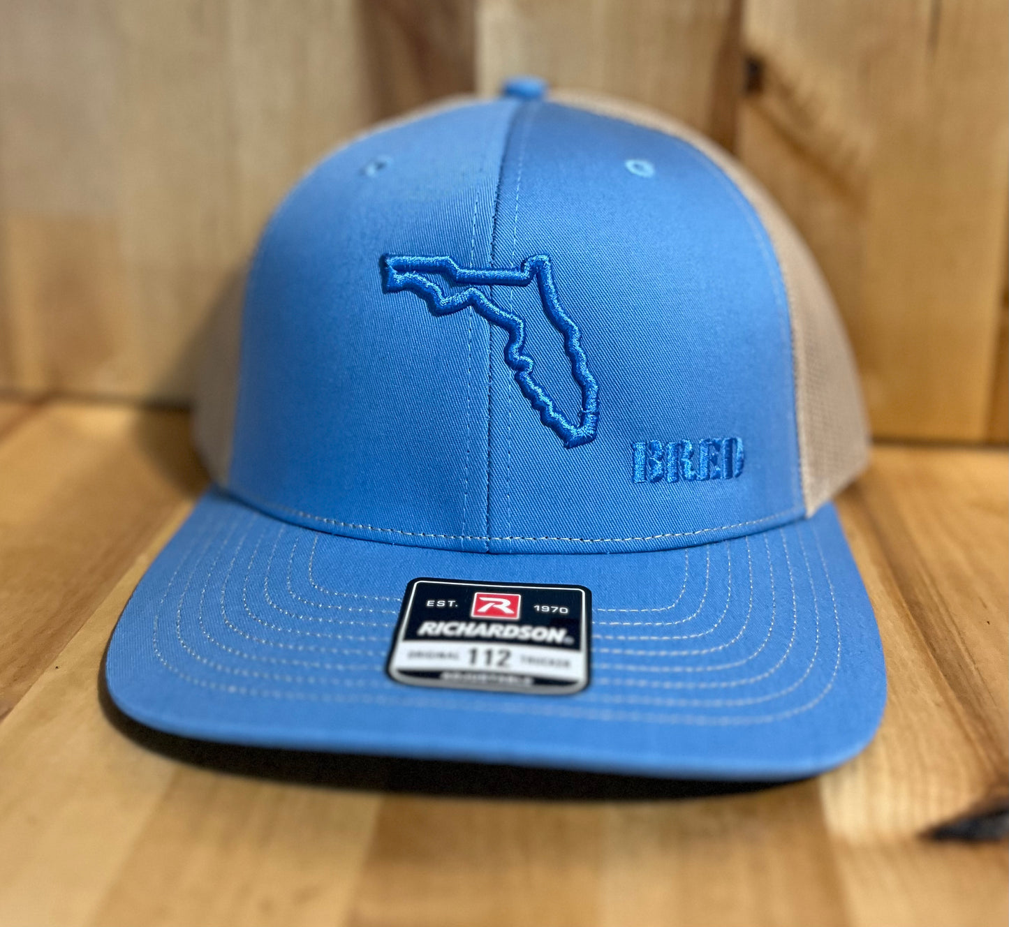 Cool Blue and Khaki Trucker SnapBack